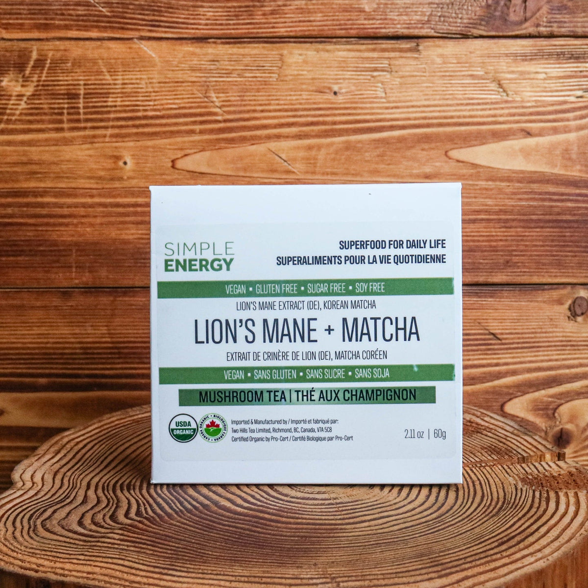Organic Matcha + Lion's Mane by Simple Energy Two Hills Tea