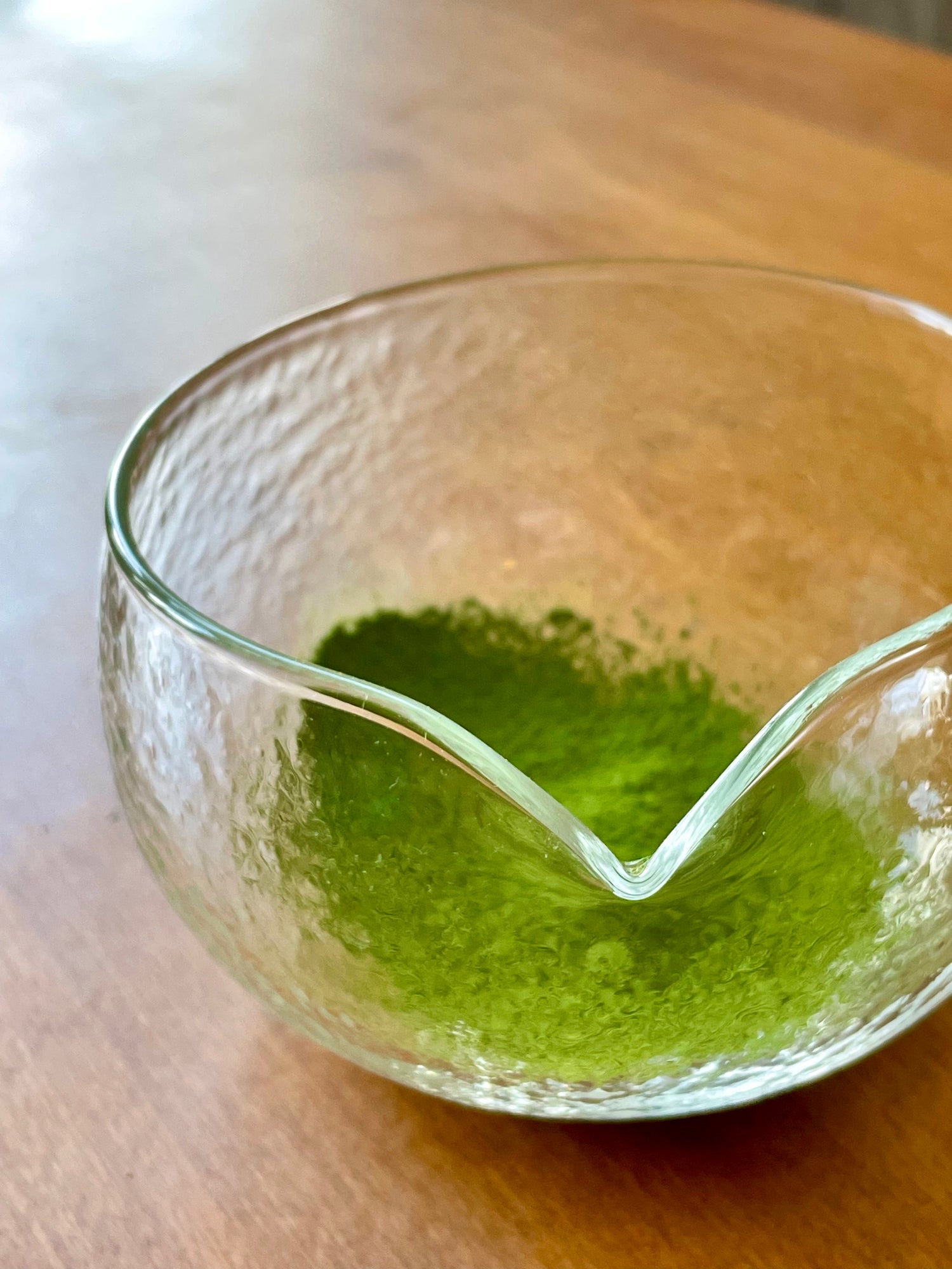 Textured Glass Matcha Bowl