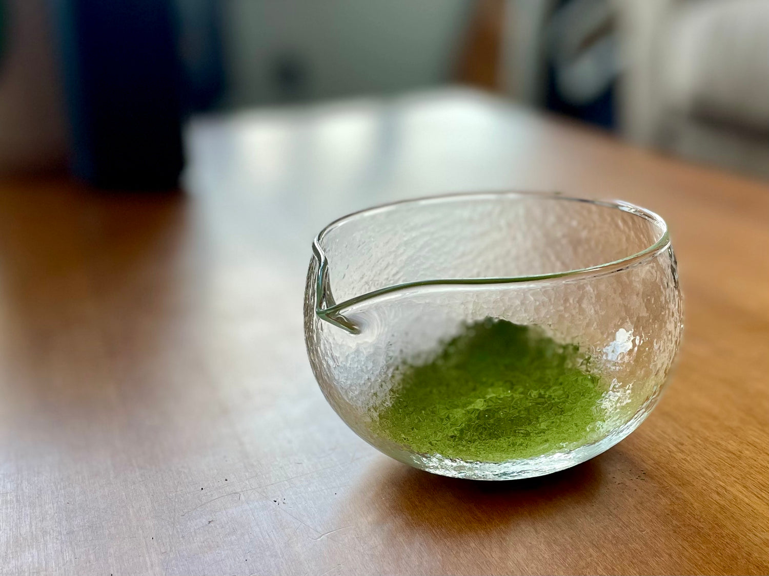 Textured Glass Matcha Bowl