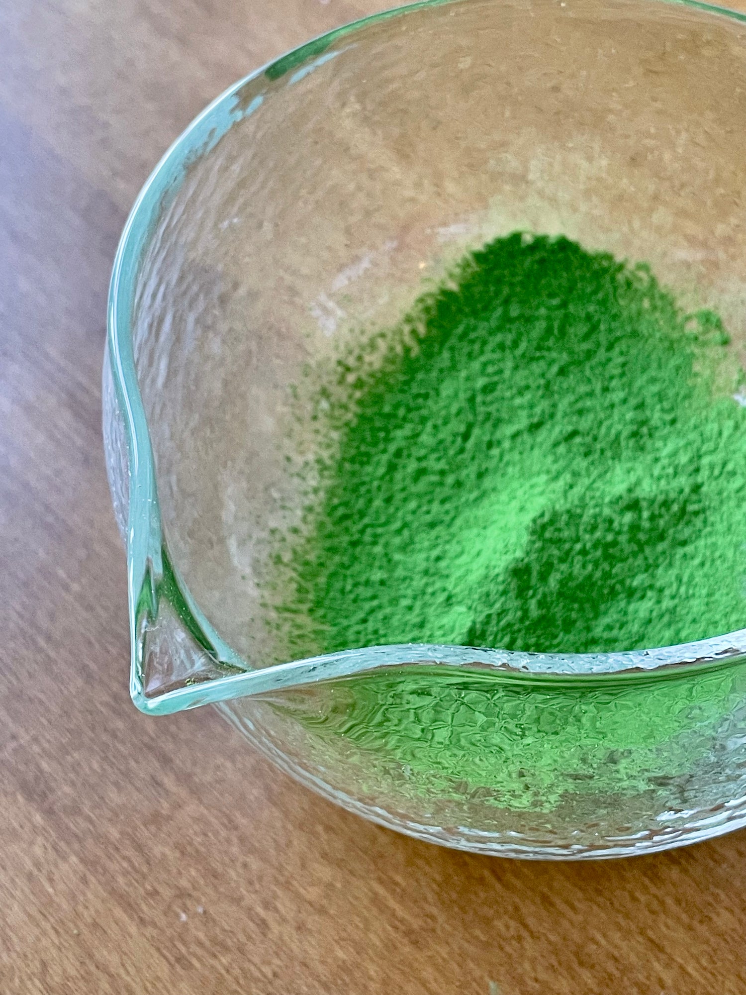 Textured Glass Matcha Bowl