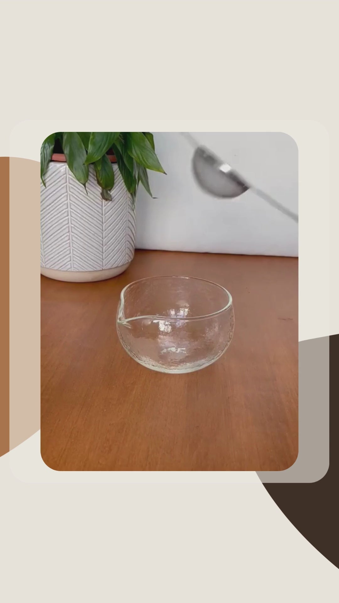 Textured Glass Matcha Bowl